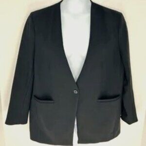 SPANX The Perfect Collarless Blazer Womens XL Black Work Office Business Ladies